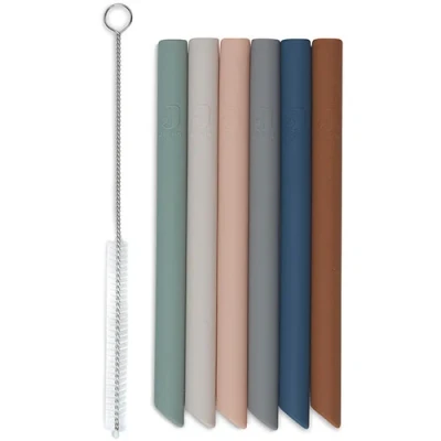 Afbeelding van Jollein Multicolor 6 stuks Siliconen Rietjes 709 007 00099
