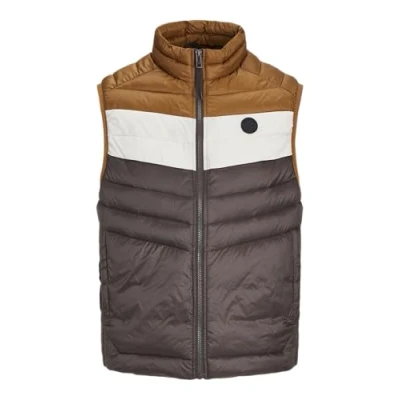 Afbeelding van JACK &amp; JONES Jjesprint bodywarmer voor heren, collar vest, Mulch/Detail: monks badjas/Moonbeam Blocking, S