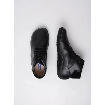 Afbeelding van Wolky Hoge veterschoenen Mokola zwart leer