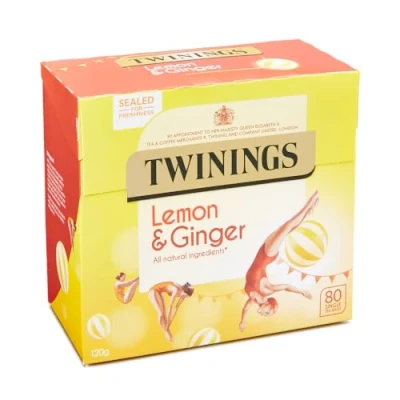 Afbeelding van Citroen &amp; Ginger en Gember Thee uit Engeland 80 zakjes