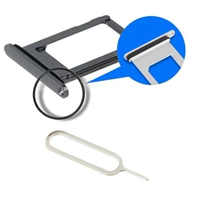 Afbeelding van MMOBIEL Sim Tray Kaart Houder Nano Slot voor iPhone XS (SPACE GREY / ZWART)