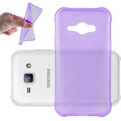 Afbeelding van Cadorabo Hoesje geschikt voor Samsung Galaxy J1 ACE in TRANSPARANT PAARS Beschermhoes gemaakt van flexibel TPU Silicone Case Cover