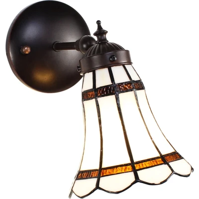 Afbeelding van Clayre &amp; Eef Witte Wandlamp Tiffany 17*12*23 cm E14/max 1*40W 5LL 6205