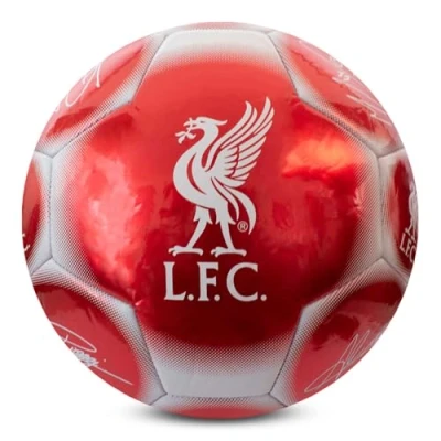 Afbeelding van Hy Pro Officieel gelicenseerde Liverpool F.C. Classic Signature Football Metallic, maat 5, training, wedstrijd, koopwaar, verzamelobject voor kinderen en volwassenen