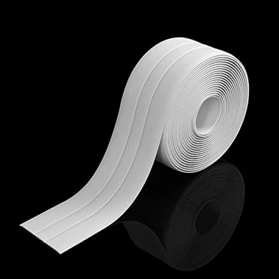 Afbeelding van 320 * 3,8 cm Drievoudige Afdichtingstape, Waterdichte en schimmelwerend tape, Bumper Strip,Caulk Strip PVC Flexibele Zelfklevende Tape,Perfect voor badkamer/keuken/toilet wandvloer(Wit)…