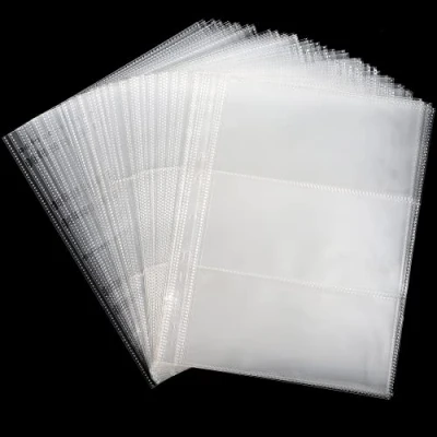 Afbeelding van 100 vellen valutapagina&#039;s voor het Verzamelen van papiergeld 3 zakken valutakussen/valutahouder albumpagina&#039;s Bill Bankbiljet Coupon IN02100