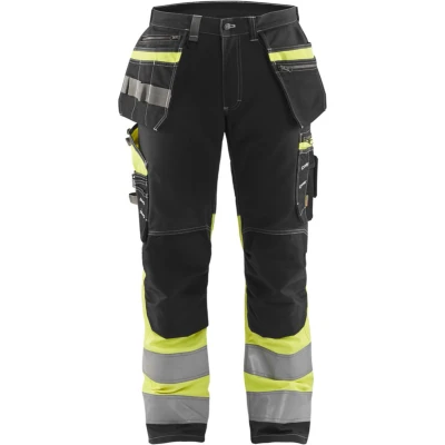 Afbeelding van Blaklader High Vis werkbroek met stretch 1794 1370 Zwart/High Geel