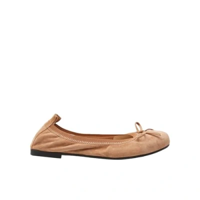 Afbeelding van Bata Vouwbare ballerina ́s, Dames, Maat: 36, Tan Veloursleer