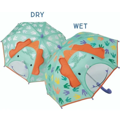 Afbeelding van Floss &amp; Rock Paraplu, Dino 3D 54 cm x Ø 60 Verandert van kleur!