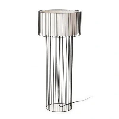 Afbeelding van Faro Lighting Linda 1 Light Vloerlamp Wit, Zwart, E27