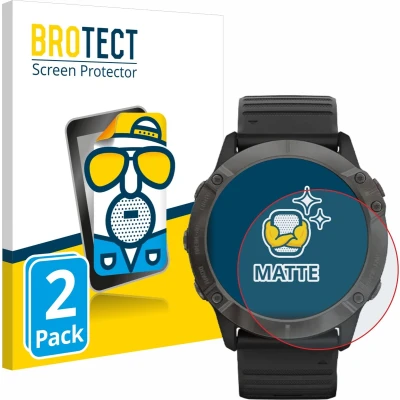 Afbeelding van BROTECT Screenprotector voor Garmin Fenix 6X Pro Solar Folie Beschermfolie matte (2 Stuks)