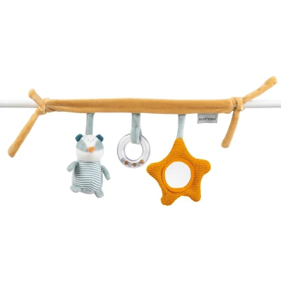 Afbeelding van Nattou Felix &amp; Leo Wagenspanner 60 cm Donker warm beige