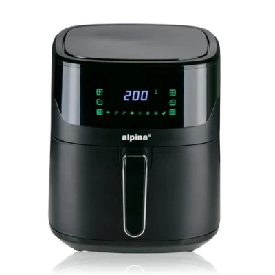 Afbeelding van alpina Digitale Airfryer XL Heteluchtfriteuse 6L Air Fryer voor 4 tot 6 Personen Hetelucht Friteuse met Instelbare Temperatuur van 80C 200C Timer 60 Minuten Zwart