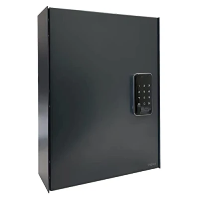 Afbeelding van ARREGUI KEYPRO PLPRO44 sleutelkast met elektronisch slot en 44 haken voor sleutels, sleutelkluis cijfercode, eenvoudige montage, cijferslot, 40 x 30 10 cm, antraciet