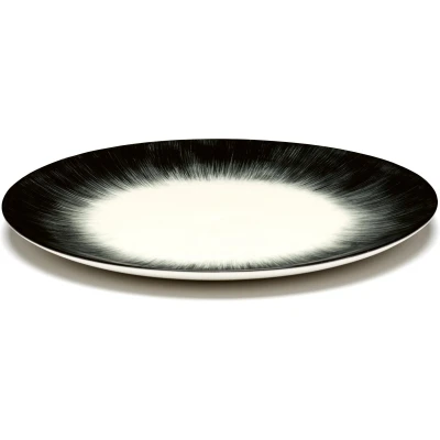 Afbeelding van Serax Dé Tableware By Ann Demeulemeester Dinerbord Ø24 Set Van 2 White/Black 5