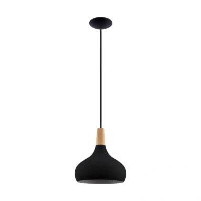 Afbeelding van EGLOÂ SabinarÂ HanglampÂ Â E27Â Ã ̃Â 28Â cmÂ Zwart/Bruin