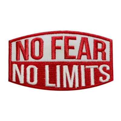 Afbeelding van No Fear Limits Patch, Humurous Geborduurde Opstrijkbare Naaien Patch Badge voor Kleding enz. 9X5cm