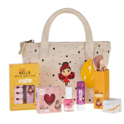 Afbeelding van Miss Nella Girly Girl Essentials Canvas Make up Tas