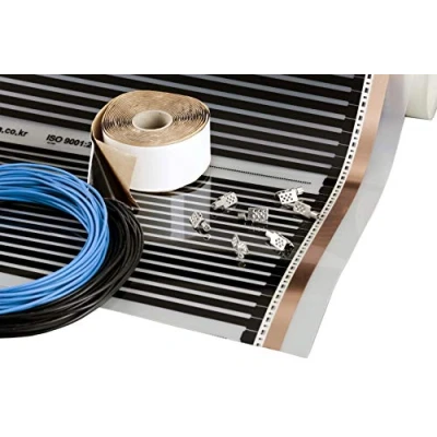 Afbeelding van 3 m² 220 W/m² Infrarood elektrische vloerverwarming (verwarmingsfolie 230 V, 50 cm, Korea) Vloerverwarmingsset voor zelfmontage onder laminaat, meerlaags parket en vinyllaminaat, verwarmingsvloer, plafondverwarming, wandverwarming