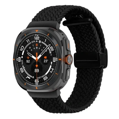 Afbeelding van Braided band met D buckle sluiting Zwart Samsung Galaxy Watch Ultra 47mm