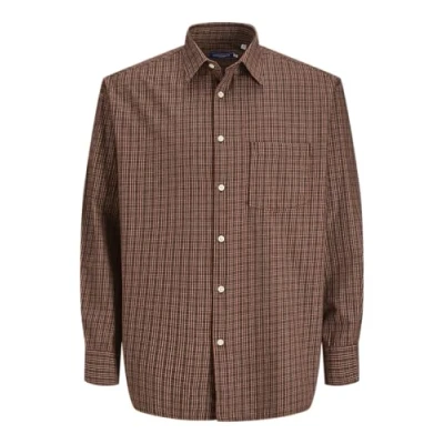 Afbeelding van Jack &amp; Jones Jorrobb Check Overhemd, Heren, Maat: Small, Brown