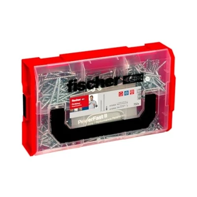 Afbeelding van Fischer FixTainer PowerFast II PZ 562277 Spaanplaatschroeven assortiment Kruiskop Pozidriv Staal Galvanisch verzinkt 1 set(s)