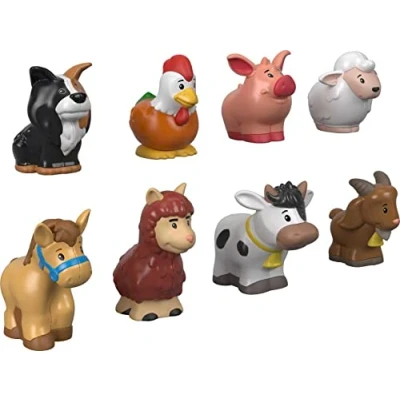 Afbeelding van Fisher Price GFL21 Little People boerderij set 8 schattige dieren figuren speelgoed cadeau voor kinderen vanaf 1 jaar