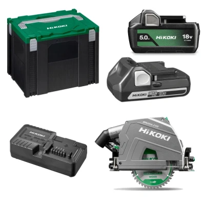 Afbeelding van Hikoki C3606DPAWVZ Accu Invalcirkelzaag Incl. Lader en 2 Multivolt Accu&quot;;s
