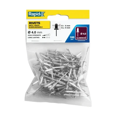 Afbeelding van Rapid blindklinknagel alu 4.0x12mm (100st)