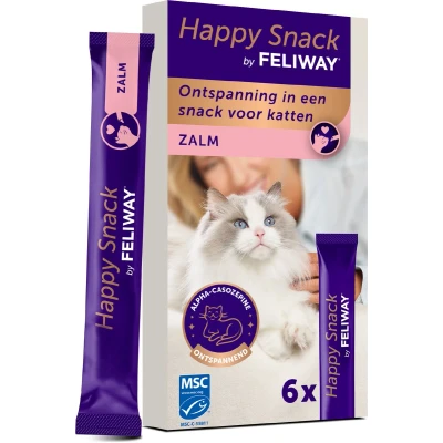 Afbeelding van Feliway Happy Snack Zalm 6 x 15 gr
