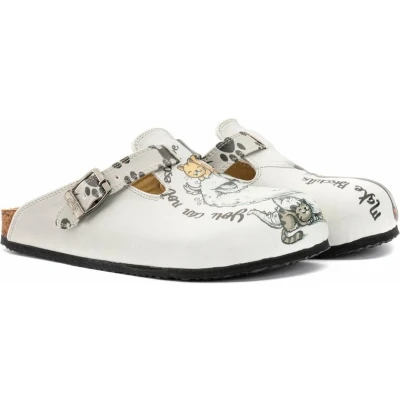 Afbeelding van GOBY Cats Clogs Slippers Slipper Klompen Hoge kwaliteit Handmade Kattenprint Maat 35
