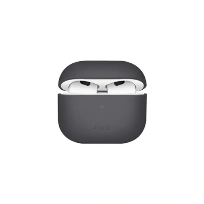 Afbeelding van Uniq Apple AirPods 3 (2021) hoesje Lino Hybrid Liquid Silicone Case Grijs