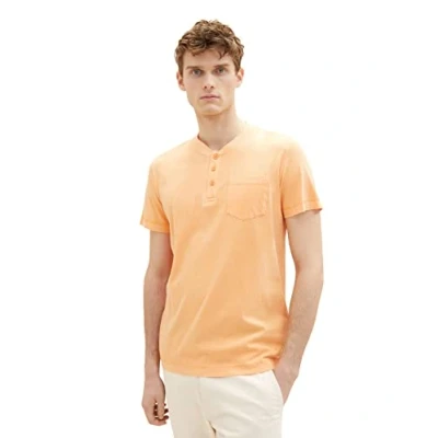 Afbeelding van TOM Tailor MIT Starker Waschung Tshirt basic, Heren, Maat: Large, Washed out orange
