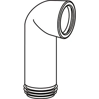 Afbeelding van Wisa closetbocht no.303E 235 mm met spie aansluiting Ø 110 wit
