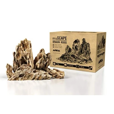 Afbeelding van ARKA Aquatics myScape Rocks Dragon drakenstenen natuurlijke steen voor unieke aquascapes in elk zoetwateraquarium &amp; terrarium, ideaal aquariumbreedtes tot ca. 60 cm, 5 kg, bruin, MSRD5