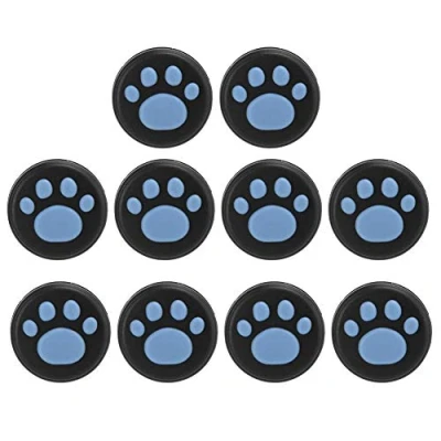 Afbeelding van 10 stks Siliconen Thumb Grip Stick Rocker Cap Vervanging Cute Cat Claw Design Grips Analoge Cover Joystick voor Switch Lite(Blauwe poot op zwart)