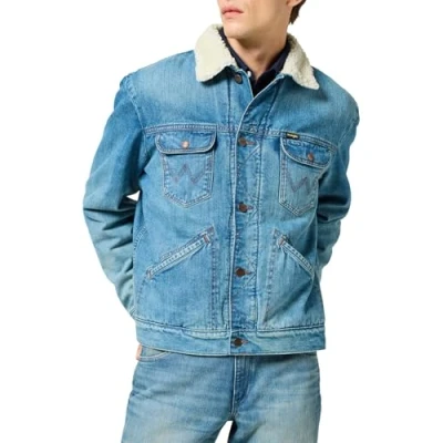 Afbeelding van Wrangler Sherpa Spijkerjas, Heren, Maat: Medium, Sage wash