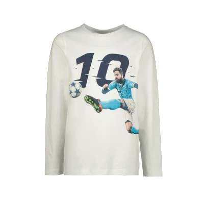 Afbeelding van Messi longsleeve Goal met printopdruk wit