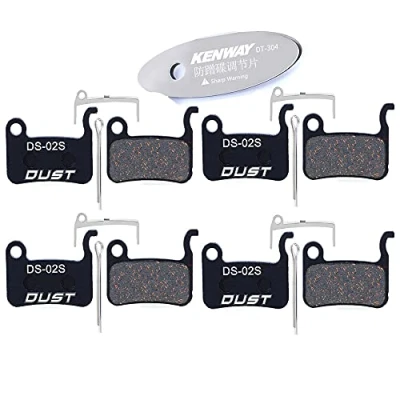 Afbeelding van CYCEARTH 4 paar fiets schijfremblokken voor Shimano Deore XT XTR LX SLX Hone ZOOM Saint (semi metaal/gesinterd metaal) metallic)