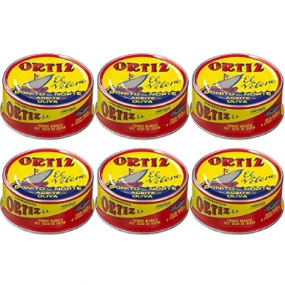 Afbeelding van Witte tonijn in olijfolie 250g Ortiz (Pak van 6 stuks)