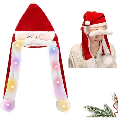 Afbeelding van kerstmuts, pluche kerstmanmuts, uniseks rode kerstmutsen voor volwassenen en kinderen, kerstmuts Kerstmis Sinterklaas rood,kerstman.