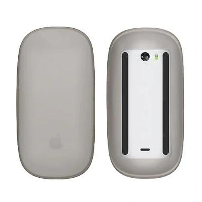 Afbeelding van kwmobile Siliconen beschermhoes compatibel met Apple Magic Mouse 1/2 Zachte muis hoes Meer grip Deels doorschijnend zwart