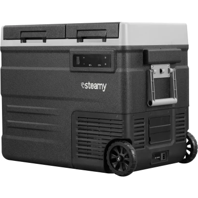 Afbeelding van Steamy E Dual Zone Roller Elektrische Compressor Koelbox Op Wielen (49 liter)