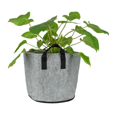 Afbeelding van QUVIO Plantenzak 30 x 25 cm Vilt Grijs