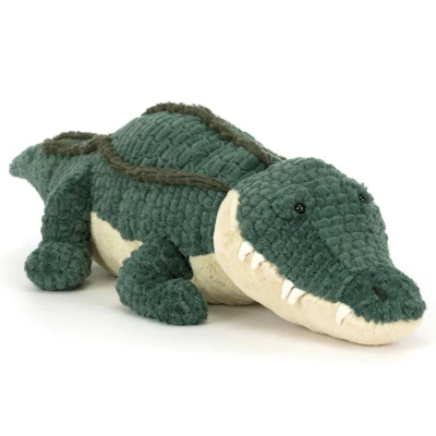 Afbeelding van Jellycat Allexi Krokodil knuffel in de kleur Groen