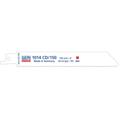 Afbeelding van Wilpu 1014CD/150 reciprozaagblad hout met metaal( resten) (Bosch S925VF) per 5 stuks
