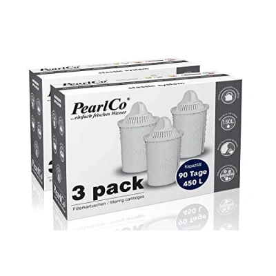 Afbeelding van PearlCo universal Classic Pack 6 waterfilterpatronen past bij Brita