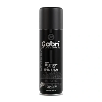 Afbeelding van Gabri Black Color Spray 150 ml haarverf om op te spuiten Pro Temporary Hair Colour