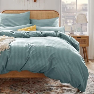 Afbeelding van Sonive Microvezel beddengoedset met kussensloop, 200 x cm, 65 cm 2, SPA blauw