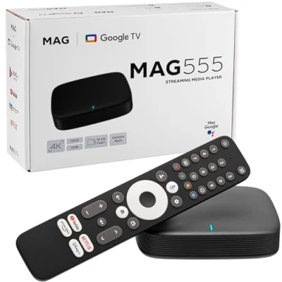 Afbeelding van MAG 555 originele Infomir &amp; hb digital 4K HDR multimedia speler receiver met Google Assistant, Netflix, Prime Video, Disney+, YouTube, Dolby Atmos